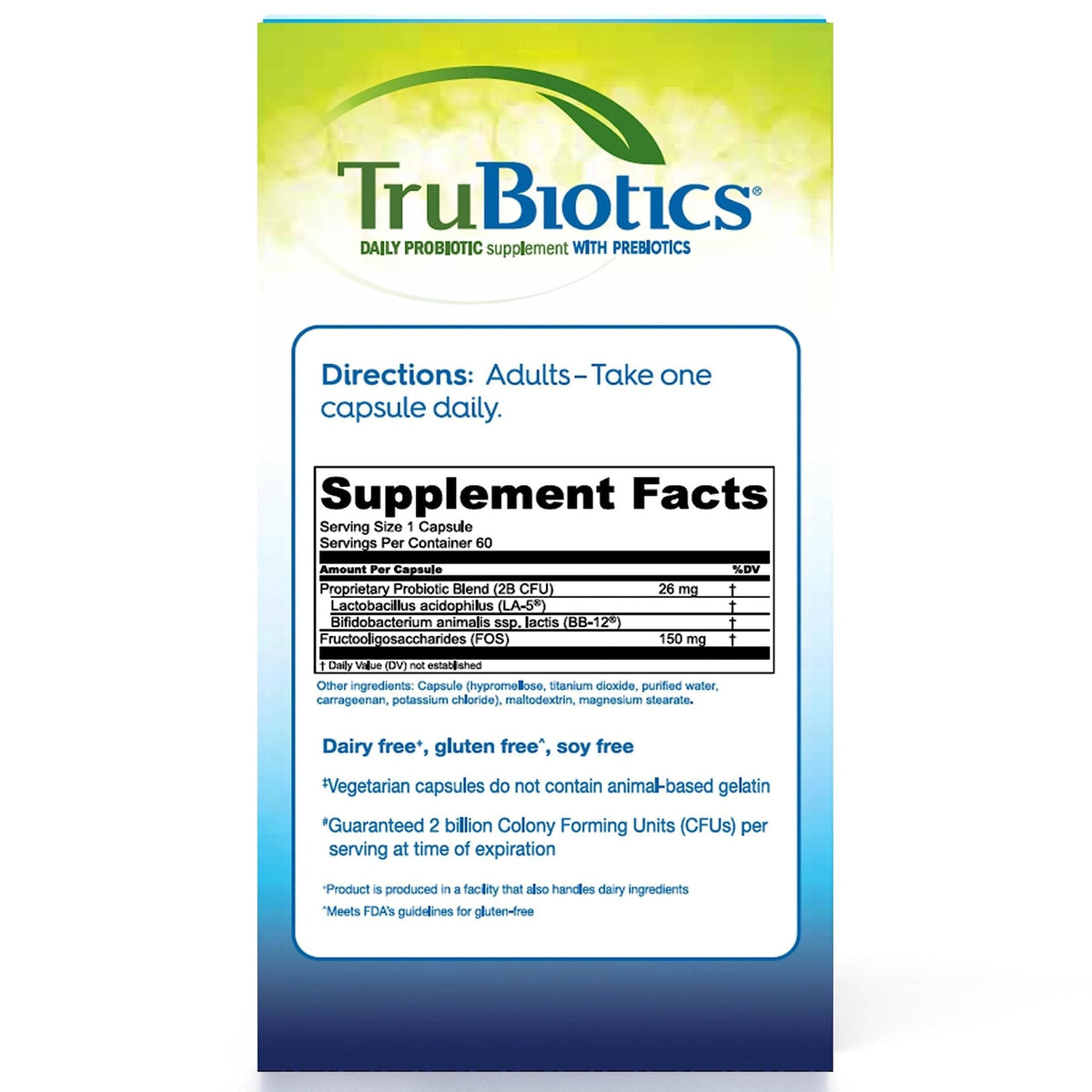 TruBiotics Probiotics for Digestive & Immune Health, Supports Regularity & Helps Relieve Abdominal Discomfort, Gas & Bloating, 2 Clinically Studied - PrimeBioHealth - canada supplements