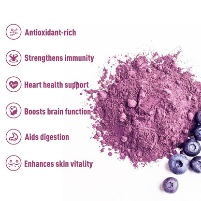 UNLEASH'D ORGANIC Organic Blueberry Juice Powder 16 oz – 100% Pure Natural Superfood, Rich in Antioxidants & Vitamins - PrimeBioHealth - canada supplements