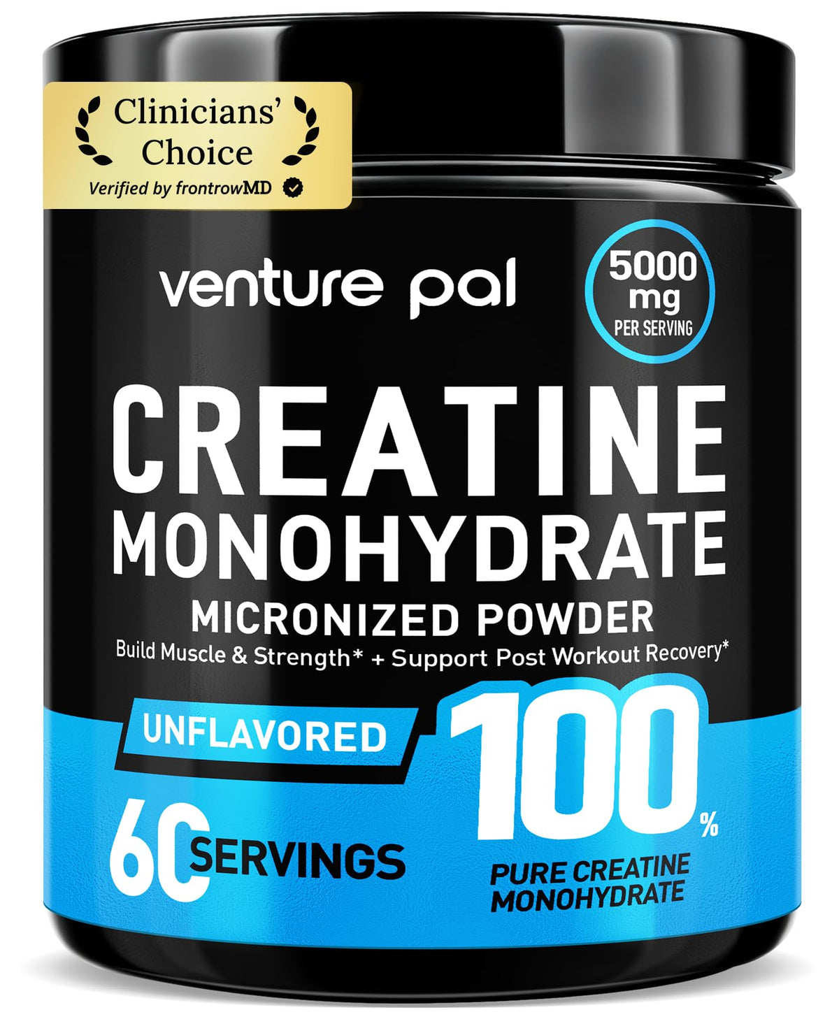 Venture Pal 100% Pure Micronized Creatine Monohydrate Powder, Unflavored Creatine for Women & Men, Vegan, Keto, Gluten Free, 5 g (5000mg) per Serving - PrimeBioHealth - canada supplements