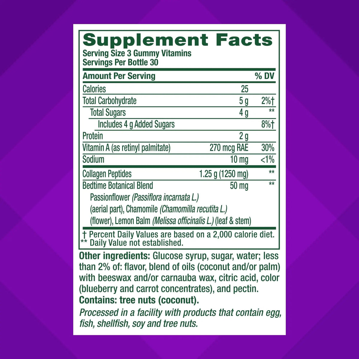 vitafusion Nighttime Skin Support (1), Beauty Supplement with Retinol (Vitamin A RAE), Collagen & Bedtime Botanicals - PrimeBioHealth - canada supplements