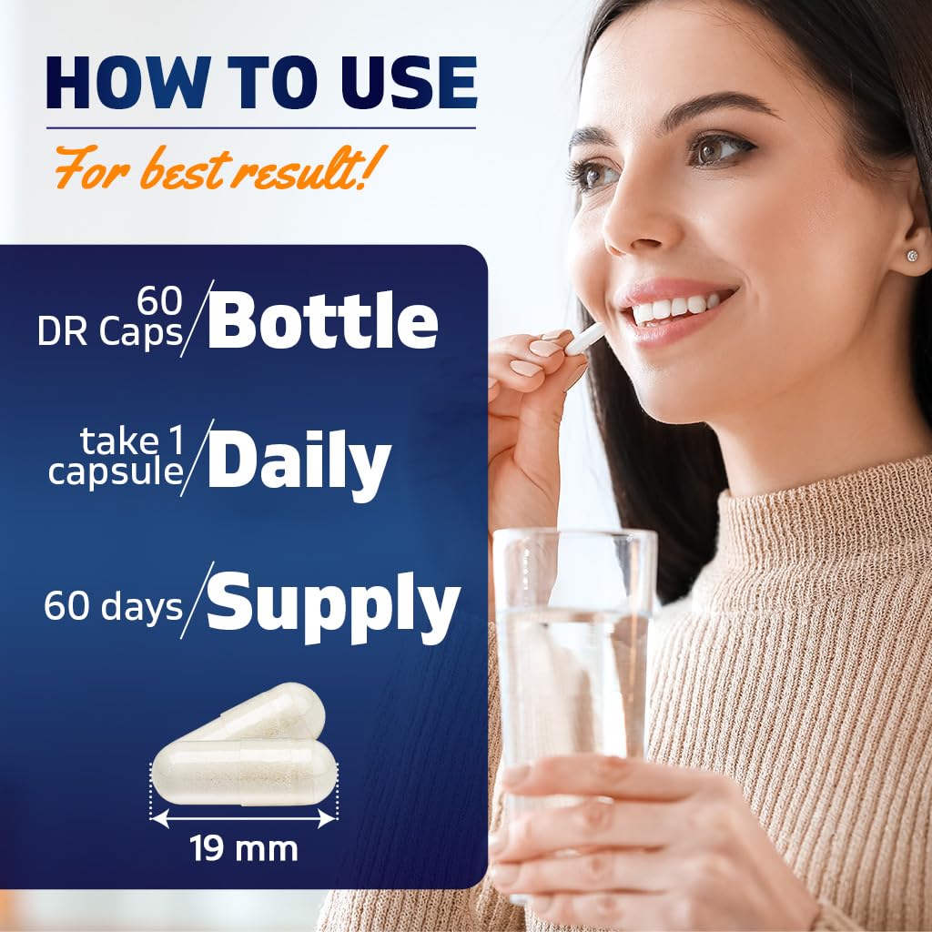 Vitamatic Akkermansia Muciniphila Gut Health - 60 DR Capsules (Delayed Released) - Made with Prebiotic Inulin Fiber - PrimeBioHealth - canada supplements