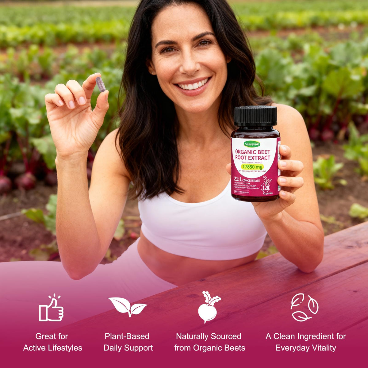 Vitarevive Organic Beet Root Capsules with Beetroot Extract 17850mg 21:1 Concentrated Beetroot Supplement Supports Circulation and Nitric Oxide - PrimeBioHealth - canada supplements