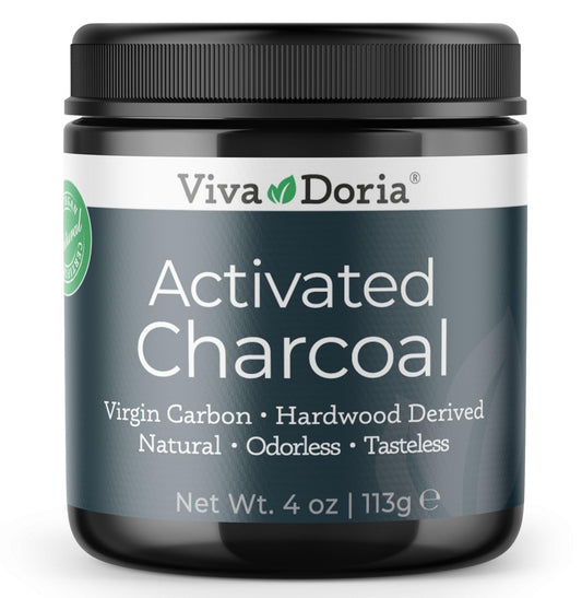 Viva Doria Activated Charcoal Powder, Hardwood Derived, Food Grade, 4 Oz - PrimeBioHealth - canada supplements